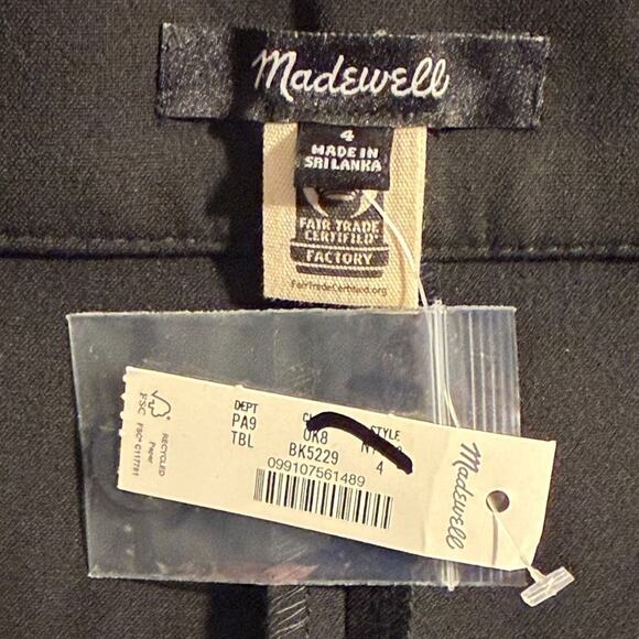 NEW Madewell‎ Women’s Size 4 True Black Mid-Rise Slim Ankle Pant NWT - Picture 4 of 8
